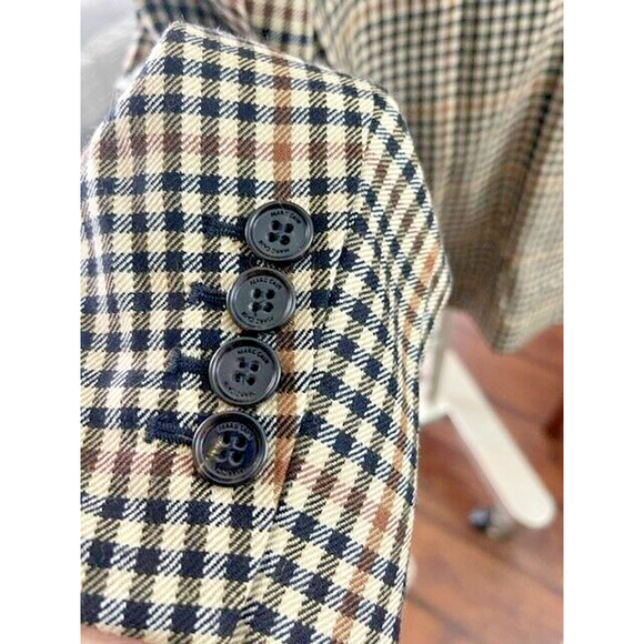 Marc Cain Womens N5 US SZ 12 Virgin Wool Plaid Blazer Jacket NWT! Retail $750 - Picture 8 of 11